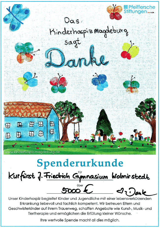 Das Kinderhospiz Magdeburg dankt